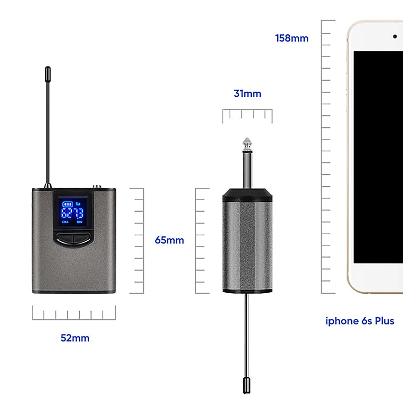 Portable Wireless Headset Microphone+Lavalier Mic System Teaching Speech Interview Vlog Live Recording for iPhone Android PC