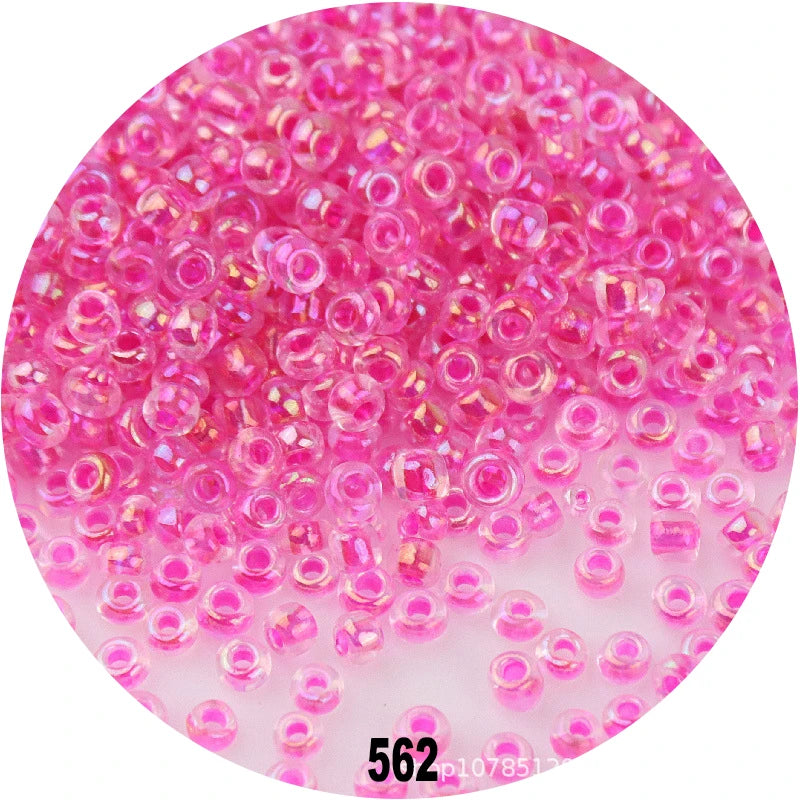 1.5mm 2mm 3mm 4mm Cezch Clear AB Colorful Glass Beads 15/0 12/0 8/0 6/0 Loose Seedbeads for Needlework Jewelry Making DIY Sewing