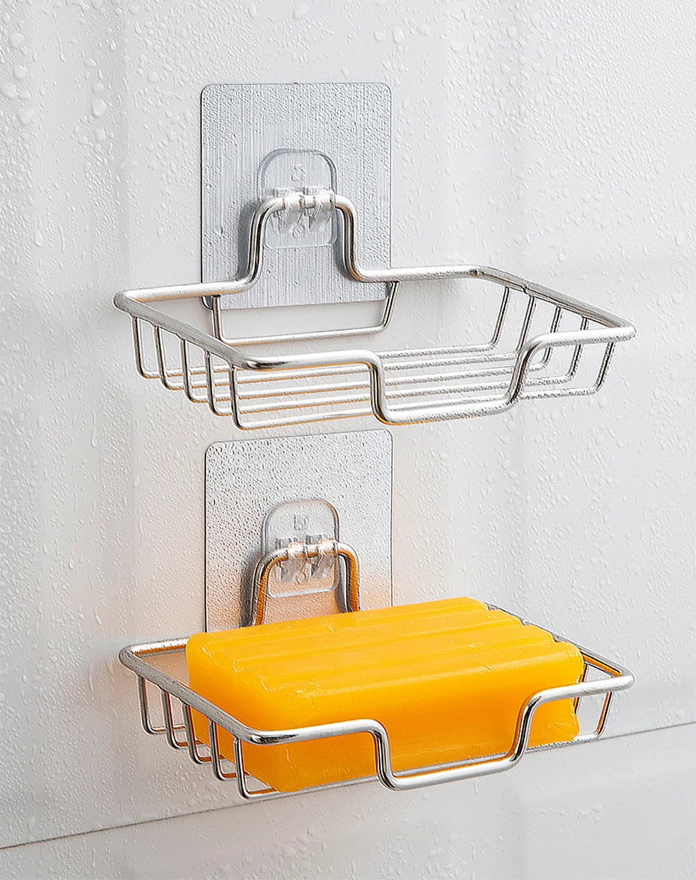 Soap Rack Wall Mounted Soap Holder Stainless Steel Soap Sponge Dish Bathroom Accessories Soap Dishes Self Adhesive