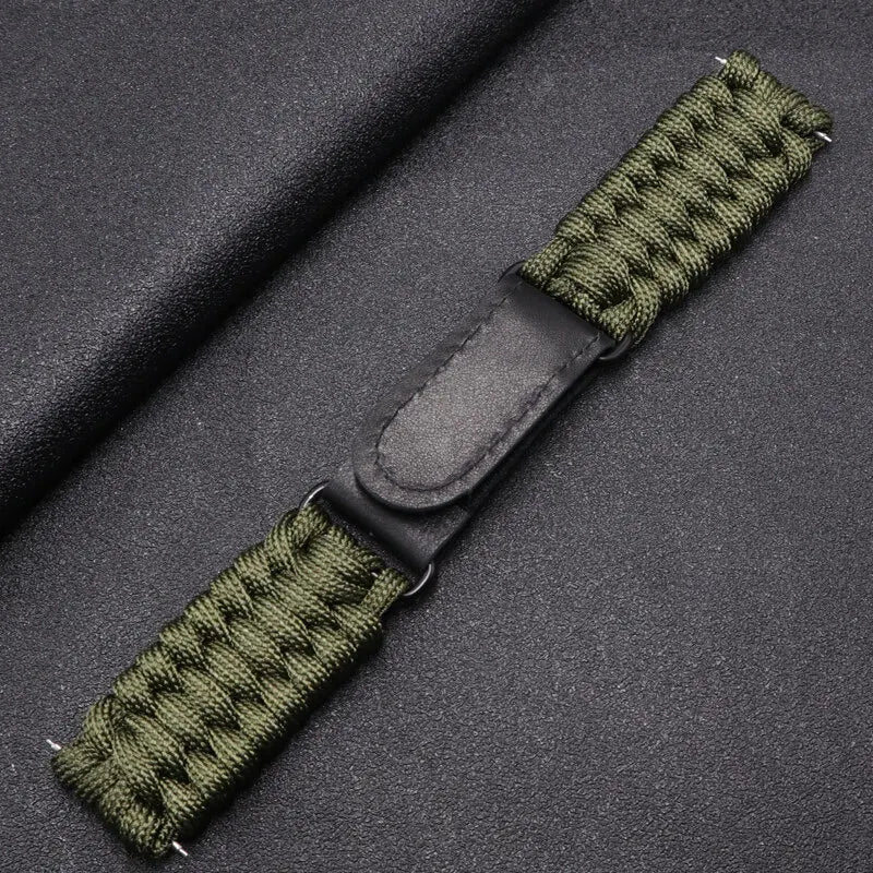 20 22mm Braided Flat Head Universal Watchband Colorful Velcro Style For Galaxy Watch 3/4/5 41/45mm 40/44 42/46mm Gear S3 Band