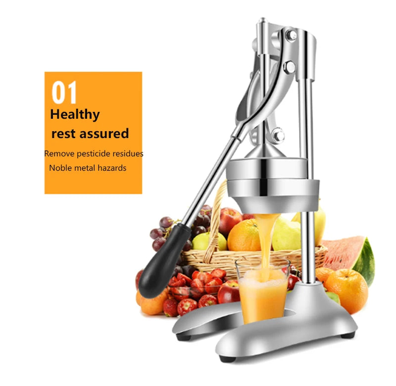 Manual Fruit Juicer Stainless Steel Manual Orange Lemon Squeezer Juicer