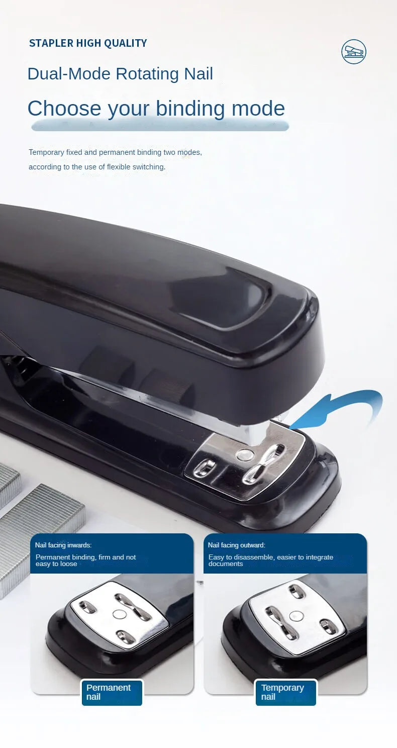 M&G Dual Mode Stapler Business Metal Durable Stapler #12 Office Supplies Single Pack Black/Gray Fits 24/6 & 26/6 Nail Patterns