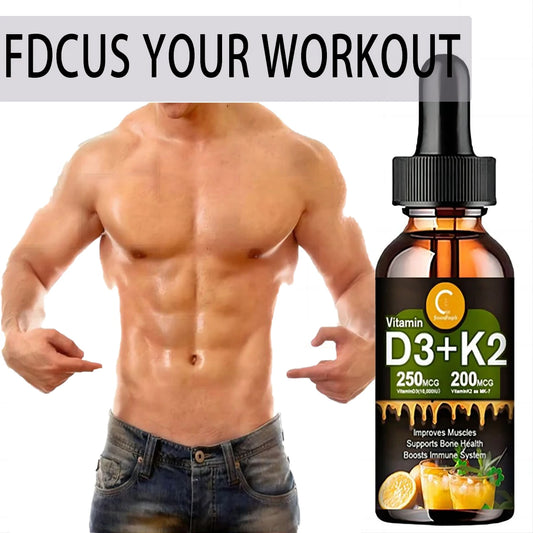 Liquid vitamin D3K2 can lower strong bones; Healthy Heart and Immune Enhancement Vitamin K2D3 Drops