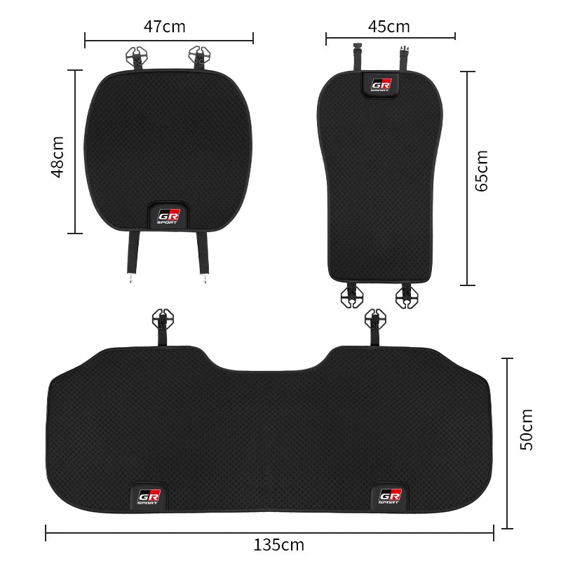 Car Seat Cushion Cover Backrest Protective Pad For Toyota Crown GR Corolla YARIS L Auris C-HR Hilux Vios Rav8 Prius Izoa Reiz