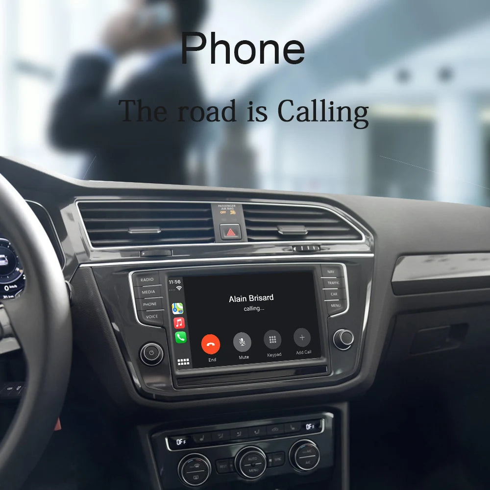 Wireless Carplay Android Auto Mirror Link Module Box For VW Volkswagen Skoda Octavia A5 Golf 7 Polo Passat B8 With MIB1 MIB2