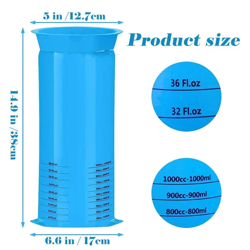1000ML Disposable Vomit Bag Portable Disposable Travel Car Airplane Motion Sickness Nausea Pregnant Emergency Vomit Cleaning Bag