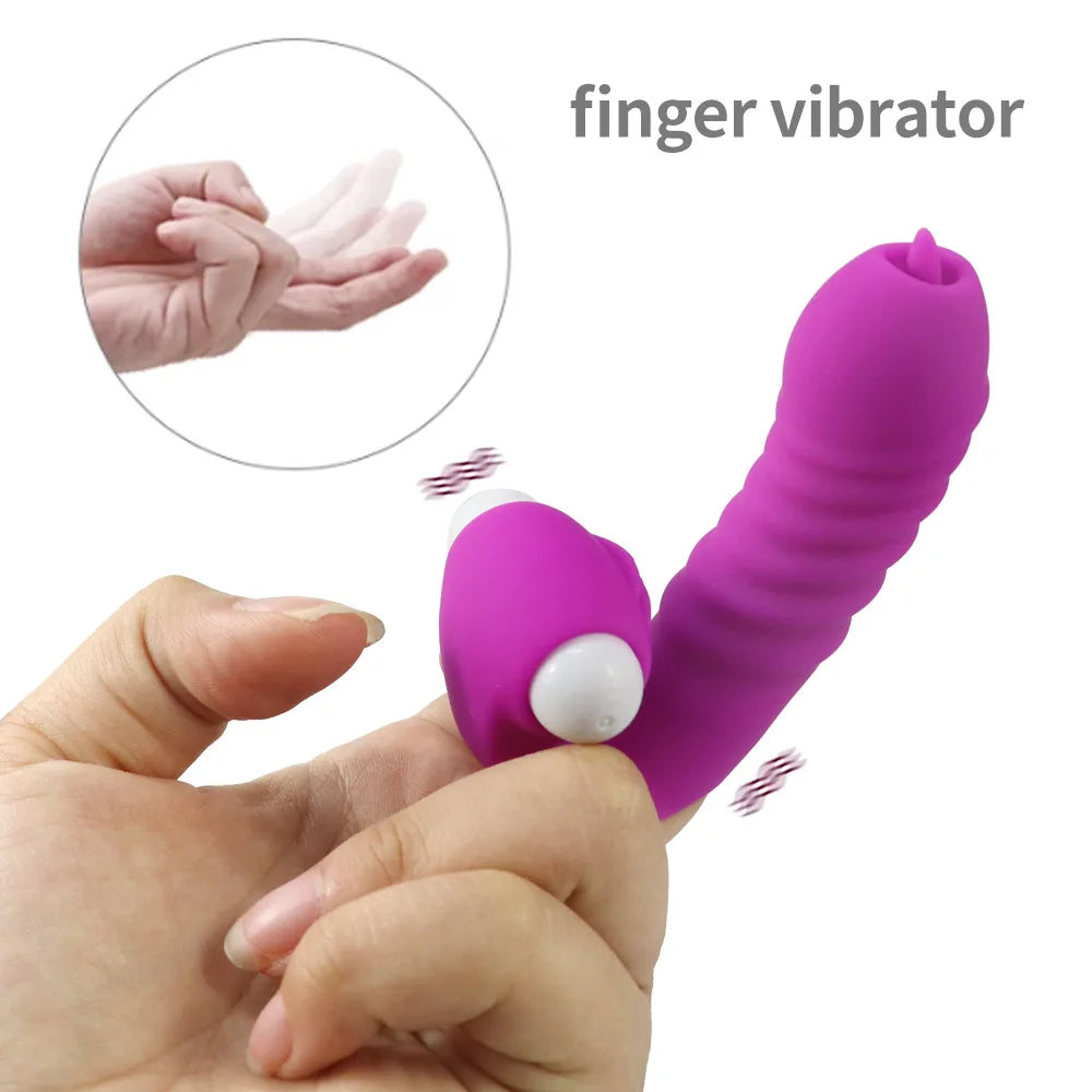 Mini Finger Vibrator Tongue Massager Vagina Stimulation Adult Products G-spot Sex Toys for Women Erotic Toy Clitoris Stimulator