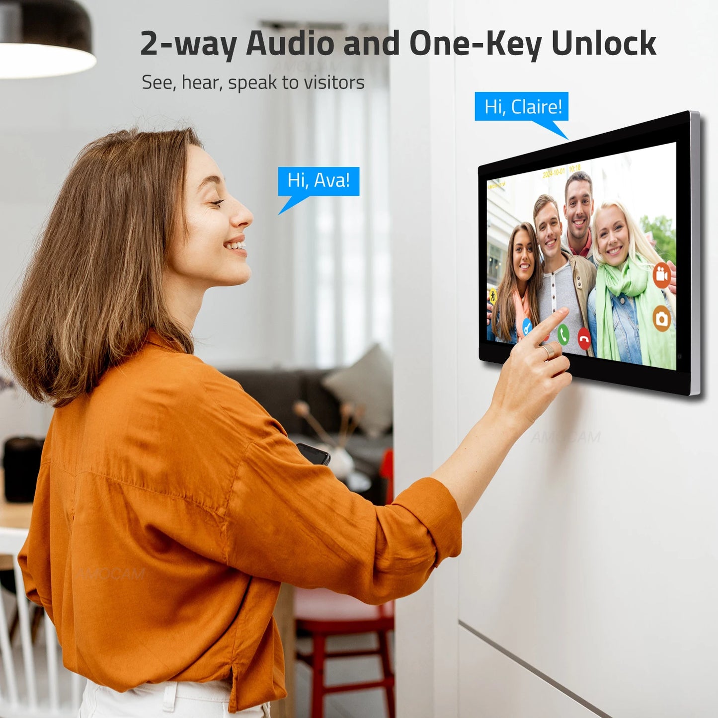 2 Wire Digital Video Intercom System 10.1 Inch Wireless WIFI Monitor 1080P Doorphone Camera Video Doorbell Card Tuya App Unlock
