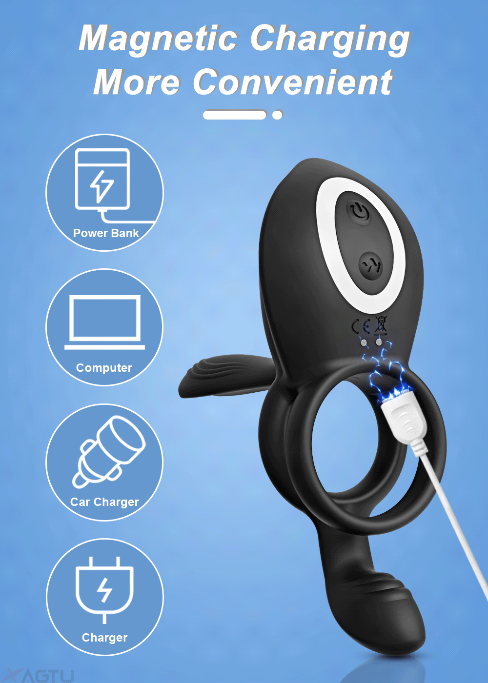 Vibrating Cock Ring for Men Remote Control Penis Ring Ejaculation Delay Chastity Cage Clitoris Stimulation Sex Toy for Couples