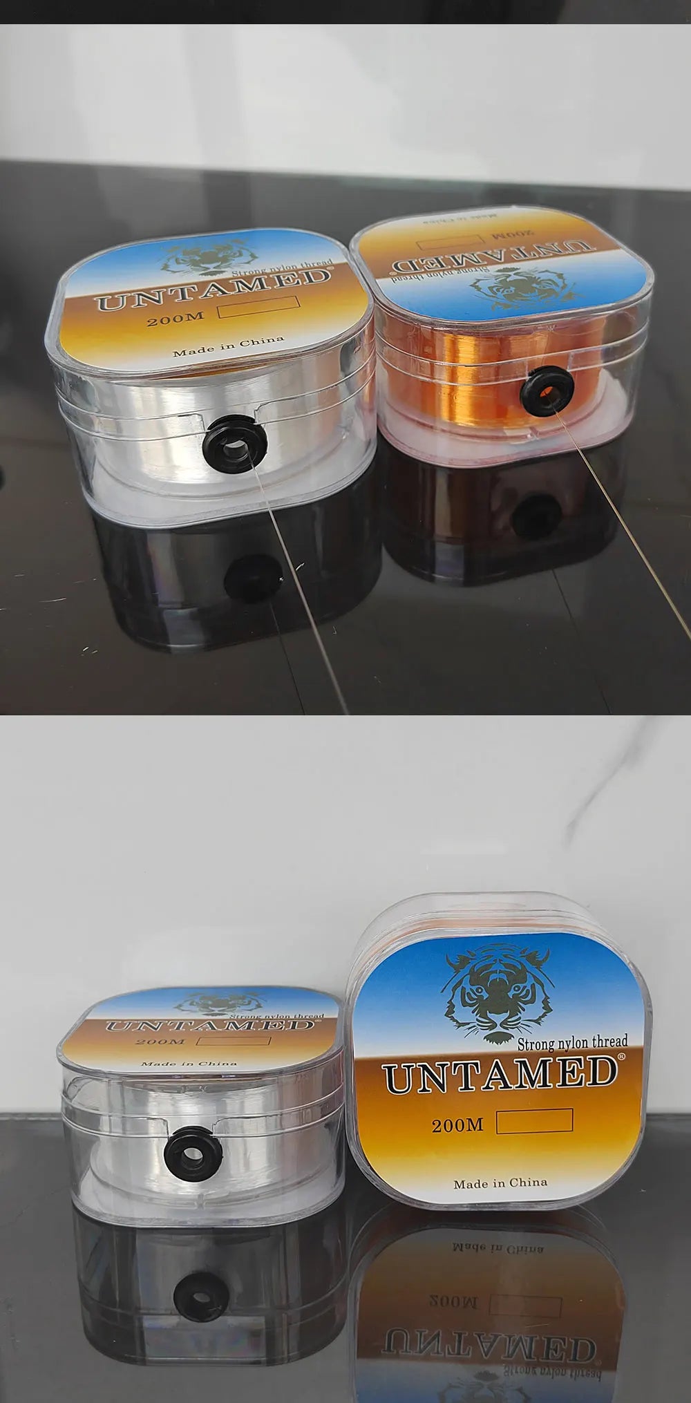 UNTAMED brand fishing line 200m, wear-resistant and strong tensile nylon line suitable for various water bodies