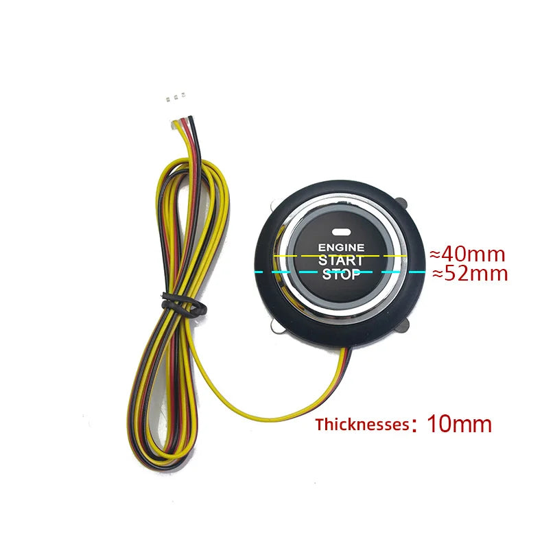 Universal 12V  Car Engine Start Stop Push Button Entry Ignition Starter Switch Keyless Start System Replacement Button