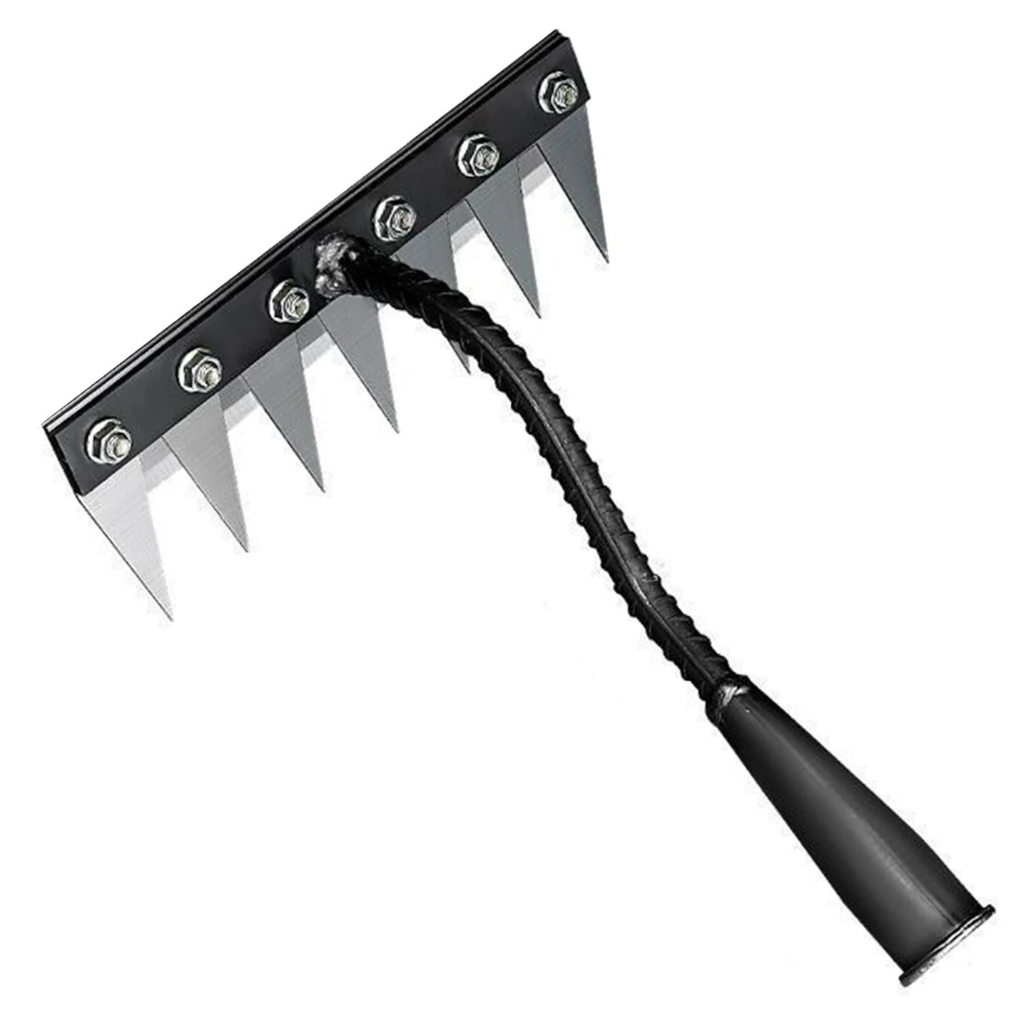 5/6/7/8 Teeth Garden Weeding Rake Carbon Steel Removable Rake Soil Hoe Agricultural Straw Rake Multi Purpose Weeding Tools