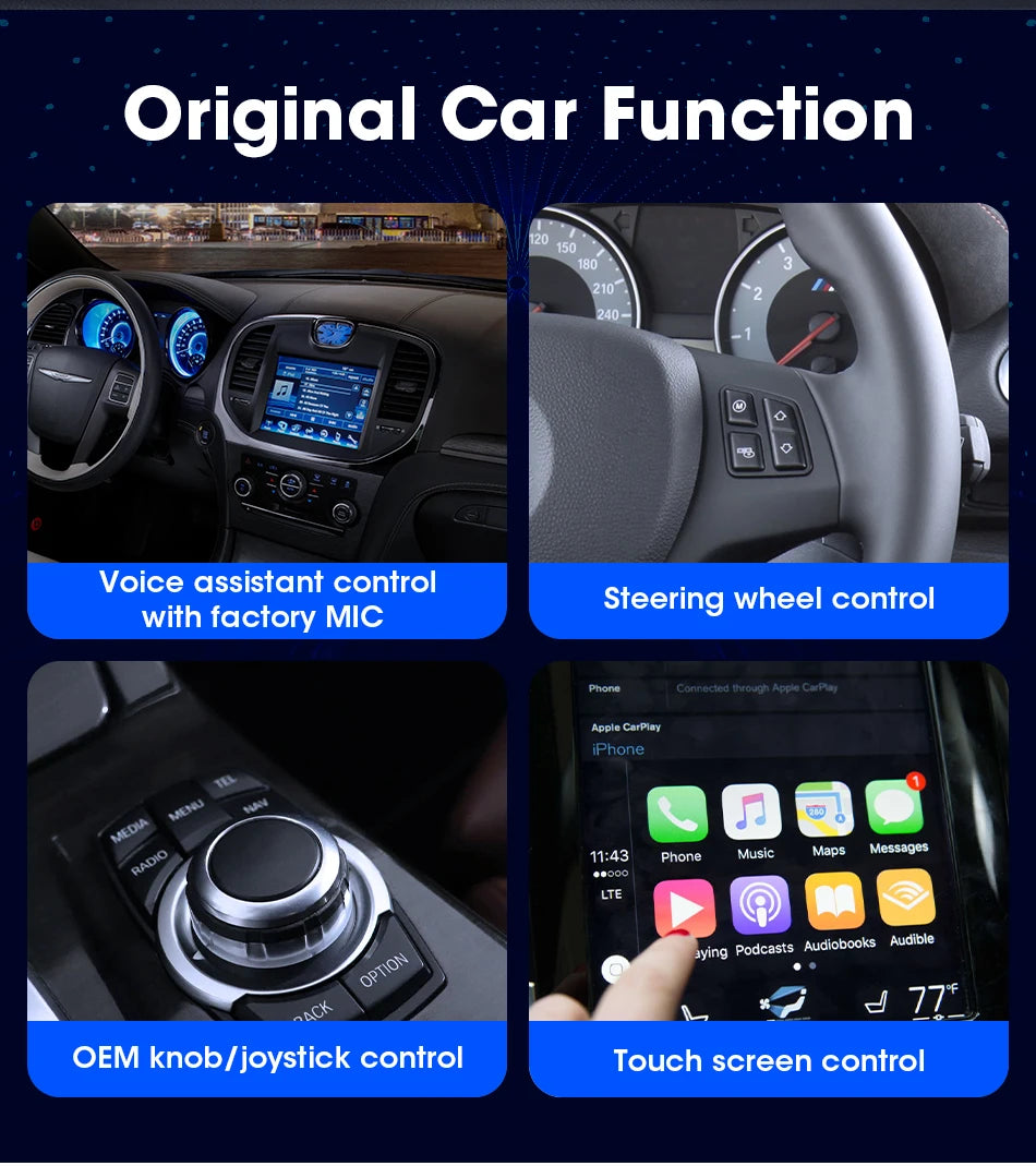 JMCQ 2024 Hot Wireless CarPlay Box Android Auto Adapt For Wired CarPlay Display To Wireless Smart Box Linux System OEM Upgrade