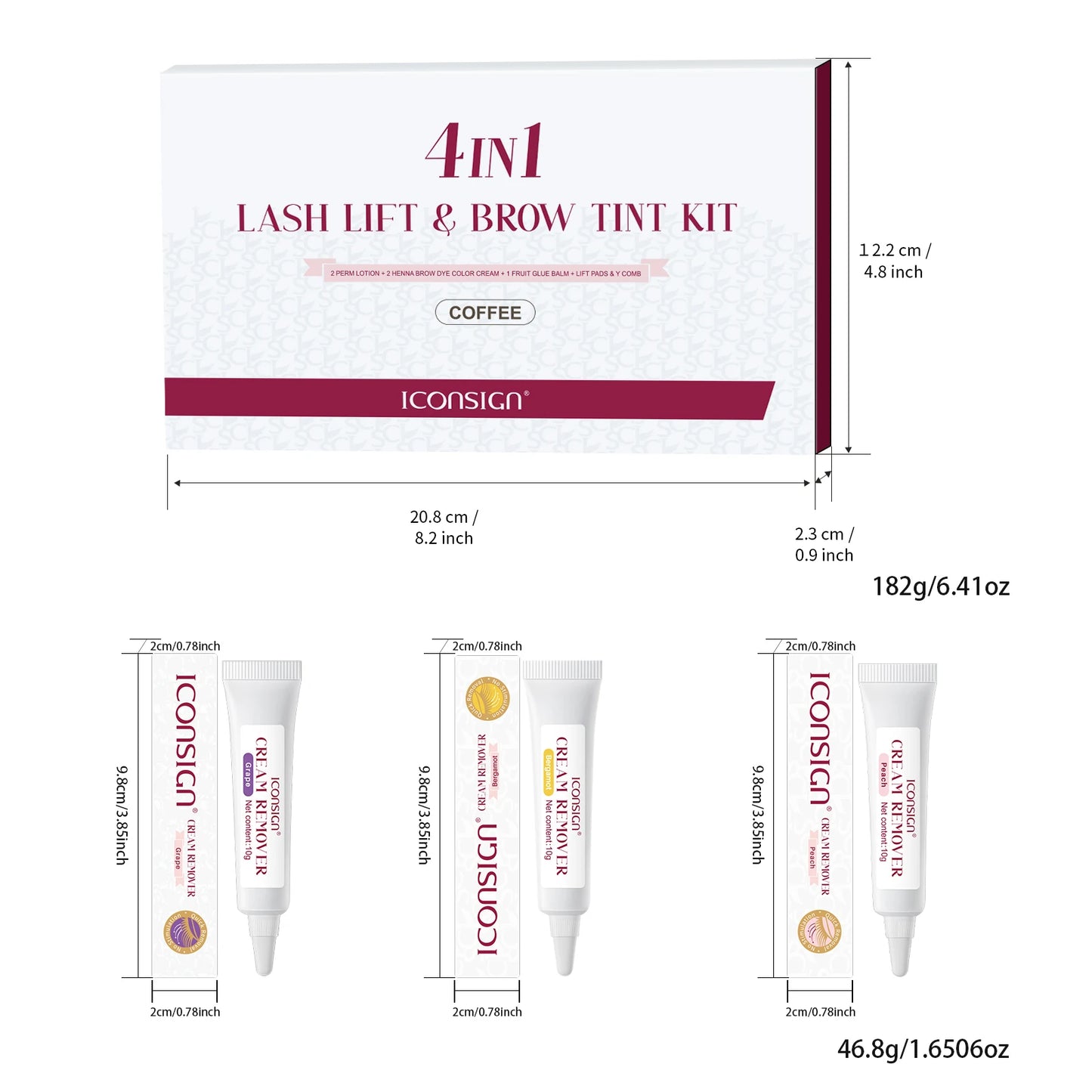 Lash Fast Lift And Tint Kit Pro Eyelash Perm Kit Lash Glue Remover Cream 3in1 Lashes Tint Brow Lashes Tint Eyebrow Dye Tint Kit