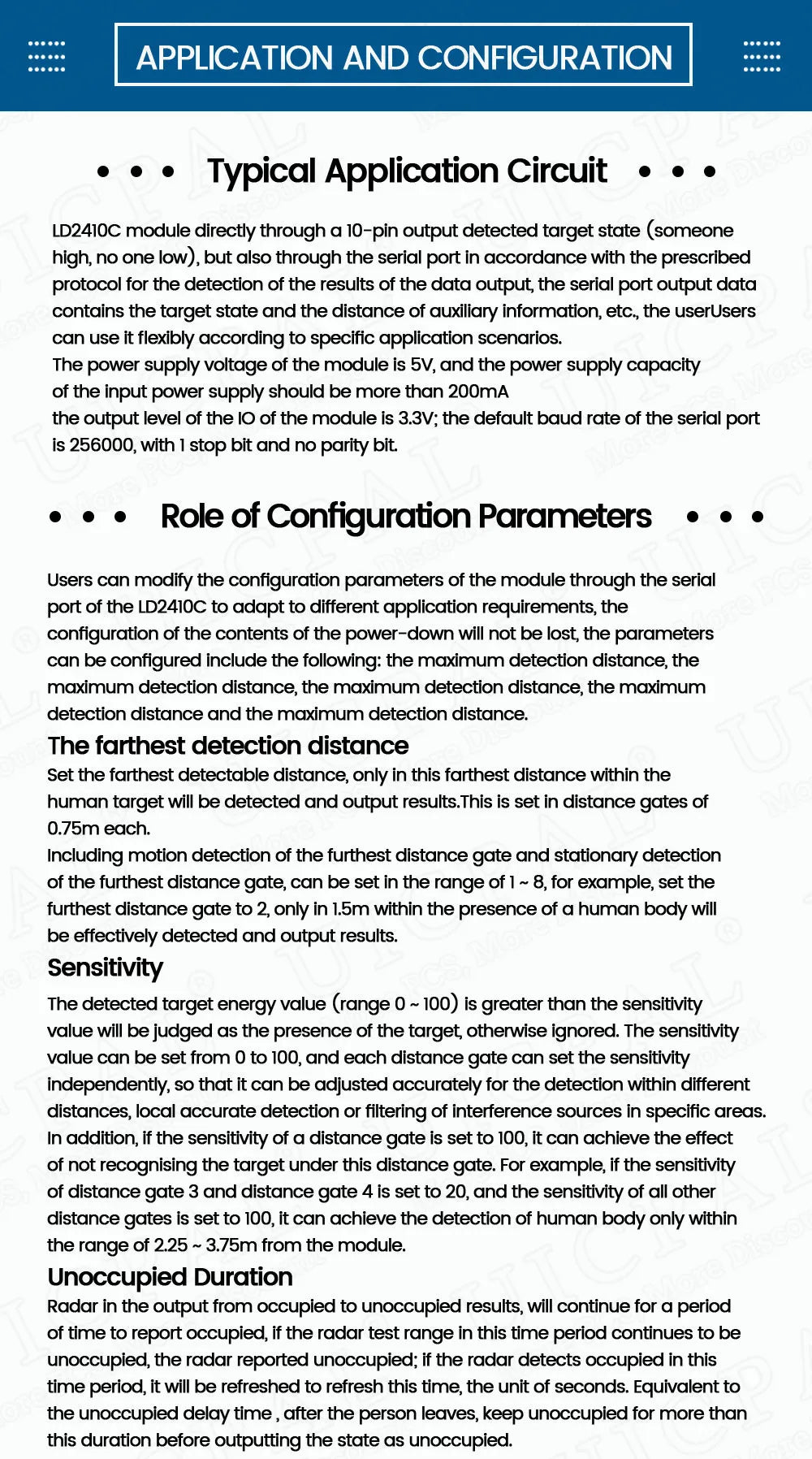 LD2410C 24GHz Human Presence Sensor FMCW Wave Radar Induction Module Body Heartbeat Detection Sensors High Accuracy