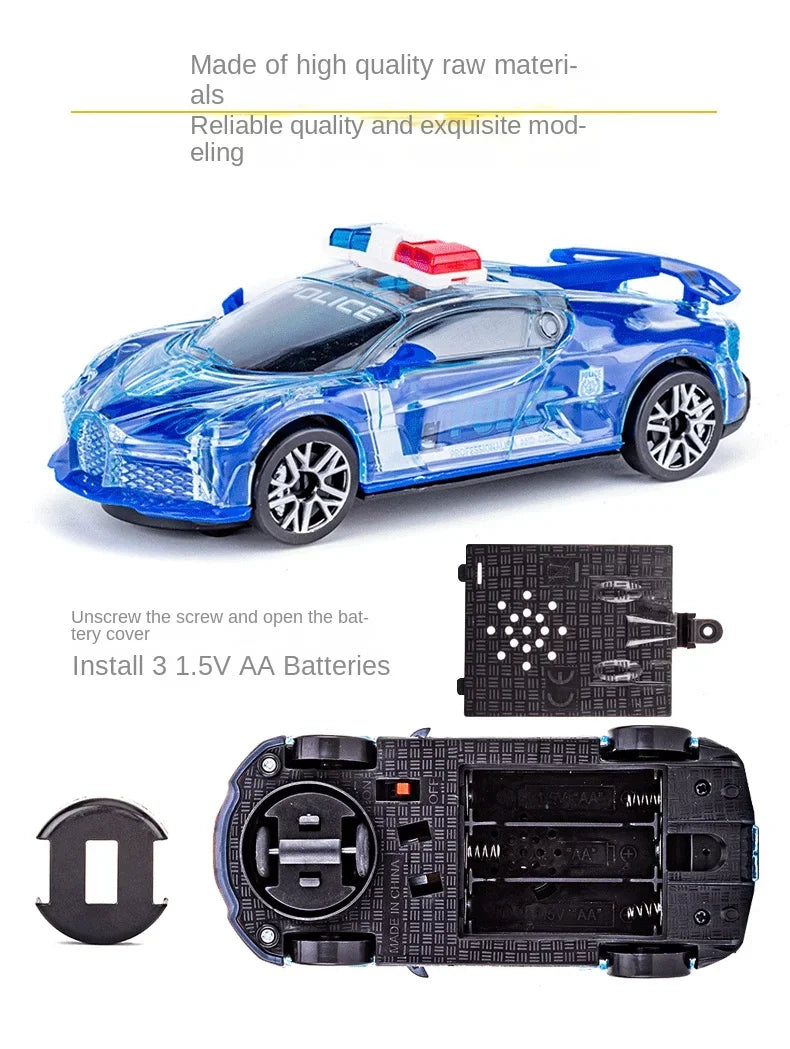 Cool Luminous Children's Toy Car Music Police Car Luminous Electric Model Electric Children's Toys Children's Toys Gifts