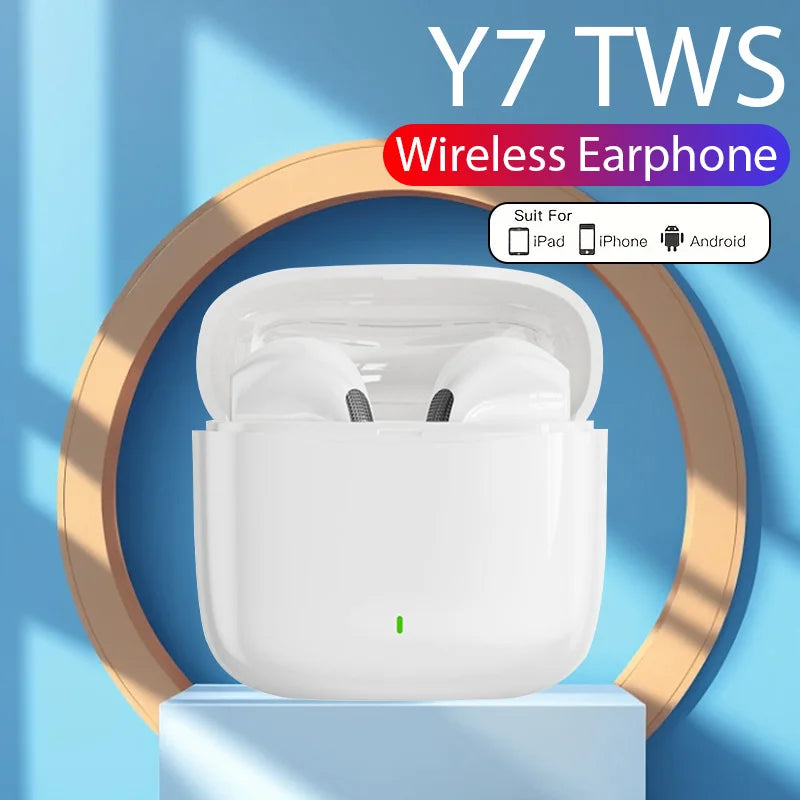 Y7 TWS Wireless Headphones Noise Reduction Earphone Bluetooth-compatible 5.1 Waterproof Headset with Mic for Xiaomi iPhone Earbu