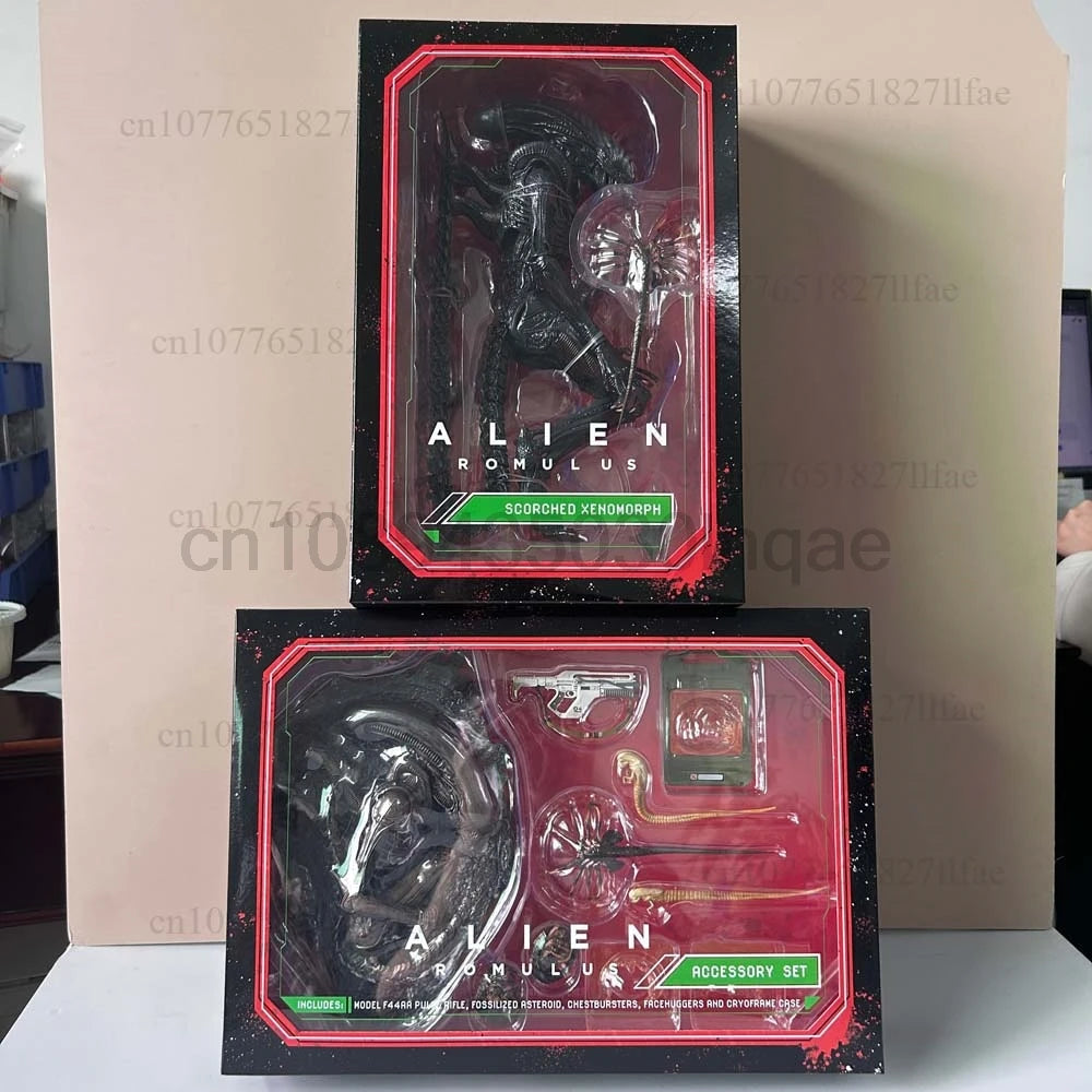 NECA The ALIEN Romulus Facehugger Ultimate Scorched Xenomorph and Accessory Set Action Figure Model Toy Room Decor Child Present