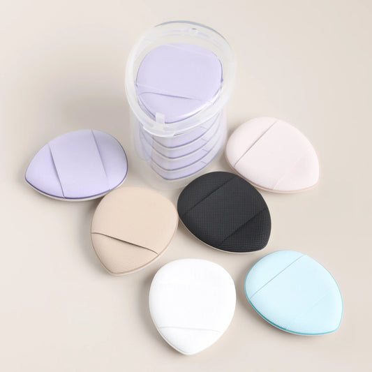 Finger powder puff, 6pcs/box small thumb cushioned slippers powder puff mini concealer makeup tool