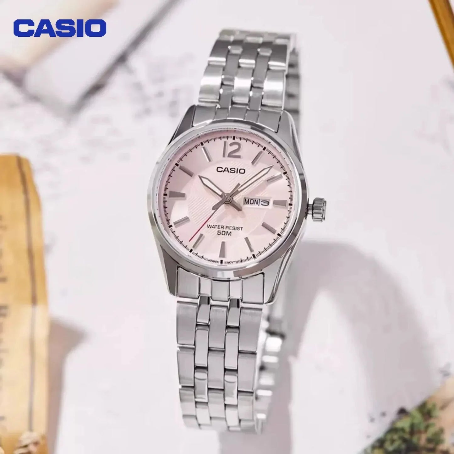 Casio LTP-1215A Women's Watch Elegant Watch Casio LTP-1241D Belt Simple Stainless Steel Durability Business Life Waterproof