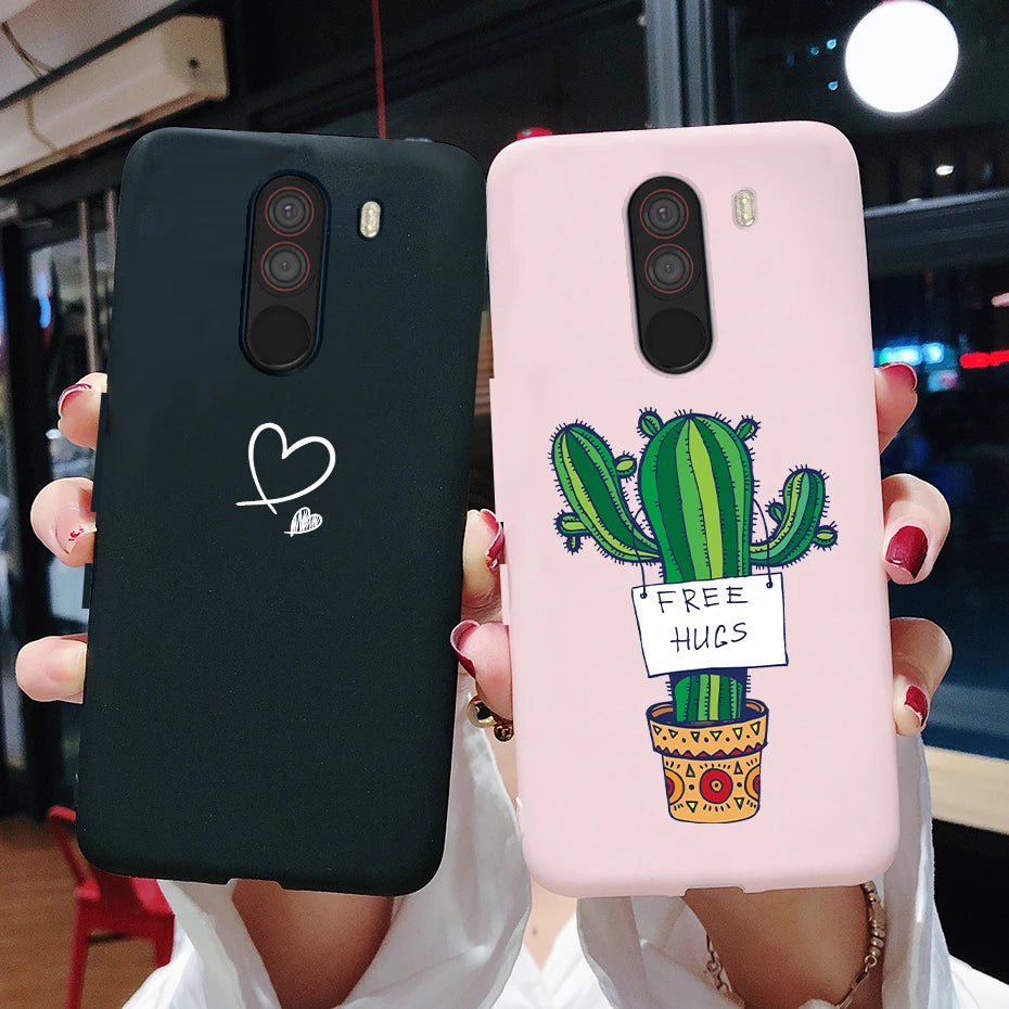 For xiaomi Pocophone F1 Case Poco F1 Cute Cat Cartoon Cover Silicone Soft TPU Phone Case For xiaomi Pocophone F1 Global F 1 Case
