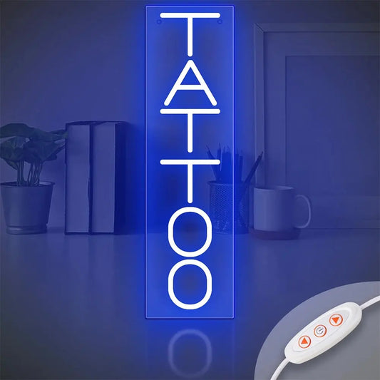 TATTOO Neon Sign Light for Tattoo Salon Studio Shop LED Fun Wall Art Decor for Business Stores Logo