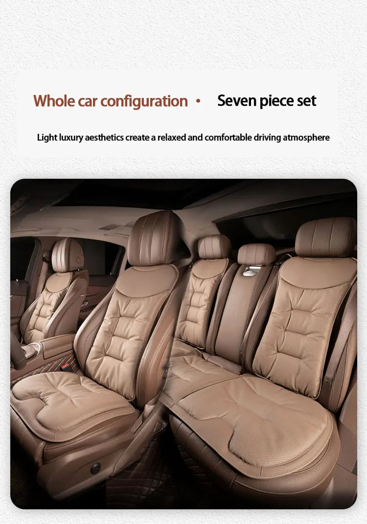 Four Seasons Universal Car Seat Cover Breathable Leather Car Seat Waist Cushion Covers Auto Interior Seats Interior Accessories