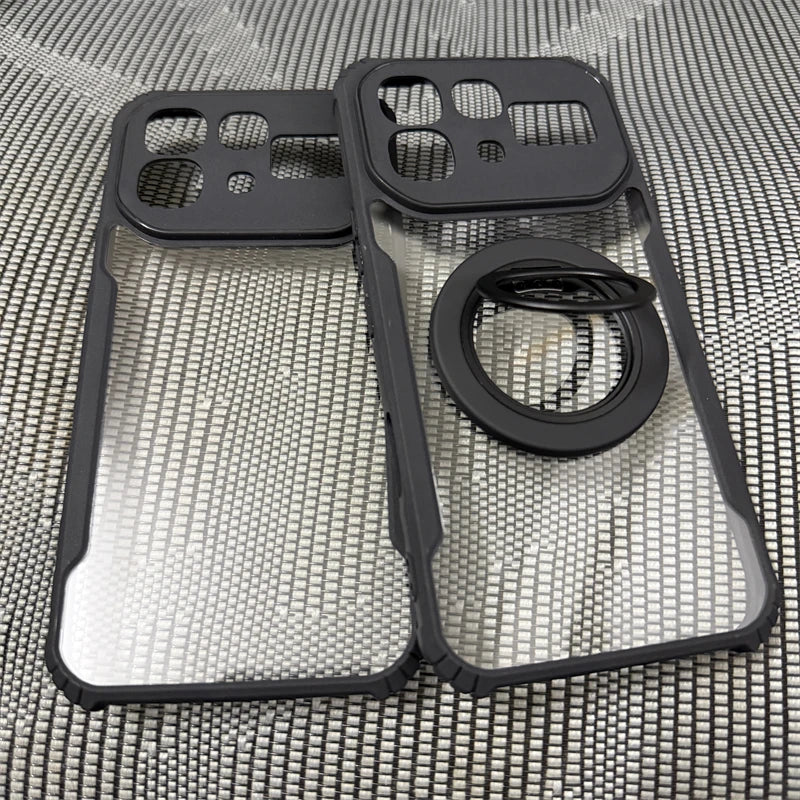 For Infinix Note 60 Pro Case For Note60 Pro 5G For  Magnetic Transparent Holder Ring Cover Acrylic Protect Shell