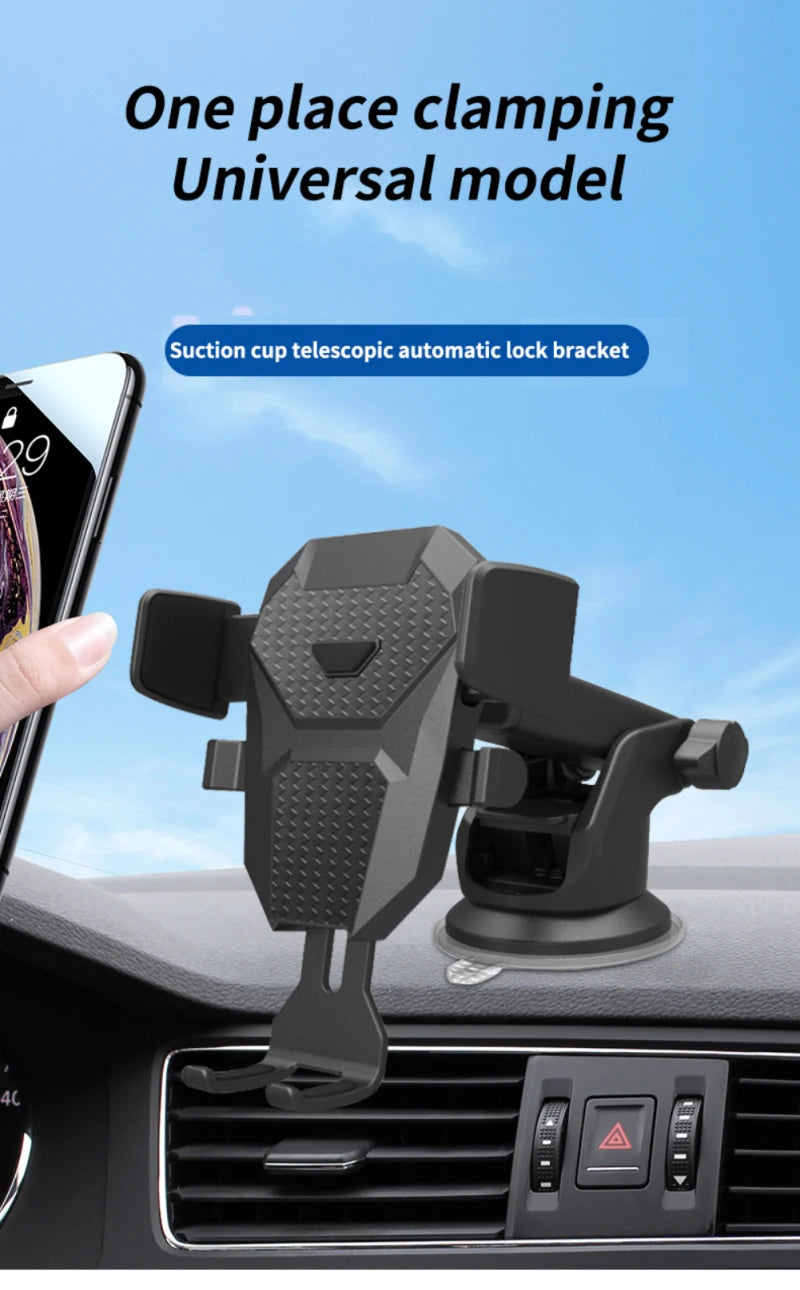 2024 Sucker Car Phone Holder Auto Mount Stand GPS Telefon Mobile Cell Support For IPhone 13 12 11 Pro Xiaomi Huawei Samsung