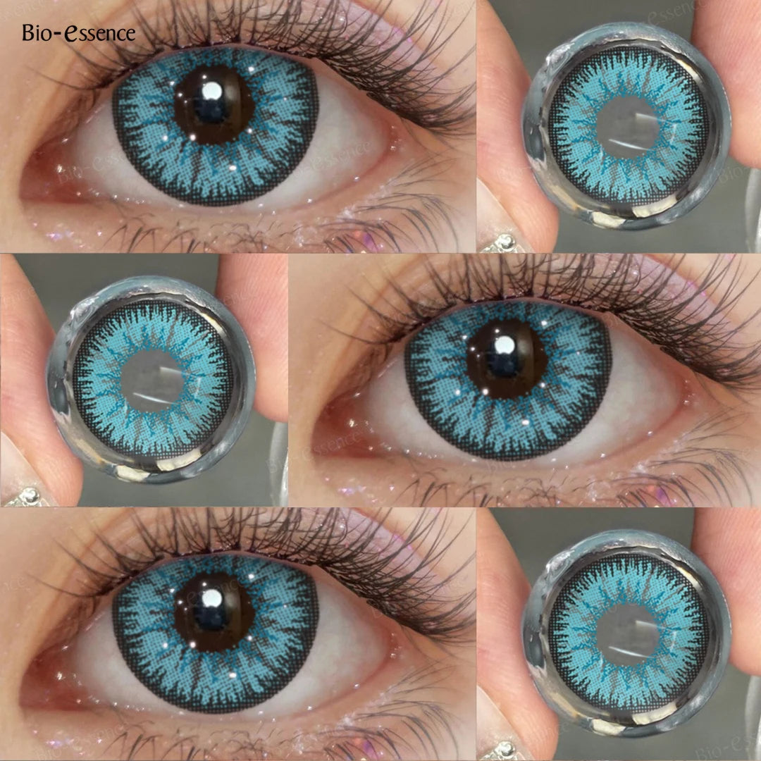 Contact Lenses for Halloween 2PCS Colored Contact Lenses Cosplay Purple Lenses 1Yearl Fashion Color Beauty Lenses Bio-essence