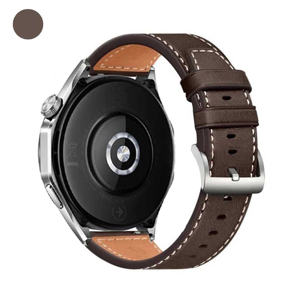 20mm 22mm Strap For Samsung Galaxy watch 7/6/4/5 pro/classic/gear s3/active 2 Soft Leather Wristband for Huawei GT 5 4 3 2 Band