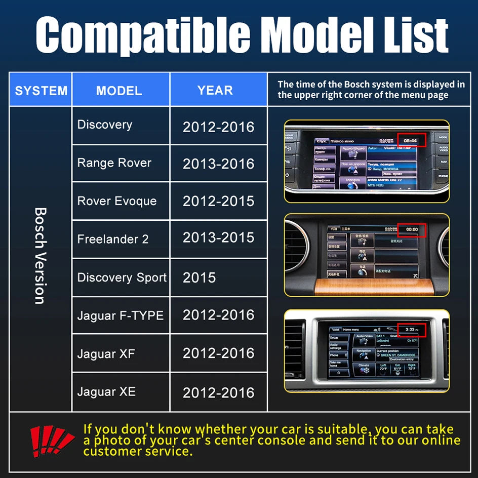 Android Auto Wireless Carplay For Land Rover/Jaguar/Range Rover/Evoque/Discovery 2012-2016 Carplay Multimedia USB Navigation DSP