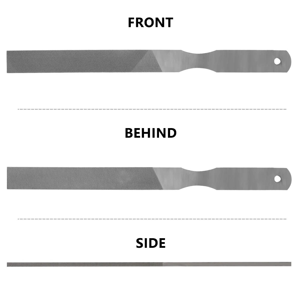 6-inch flat mid-cut file, double/single cut axe file, high carbon steel metal handle hand file, suitable for wood, metal, etc