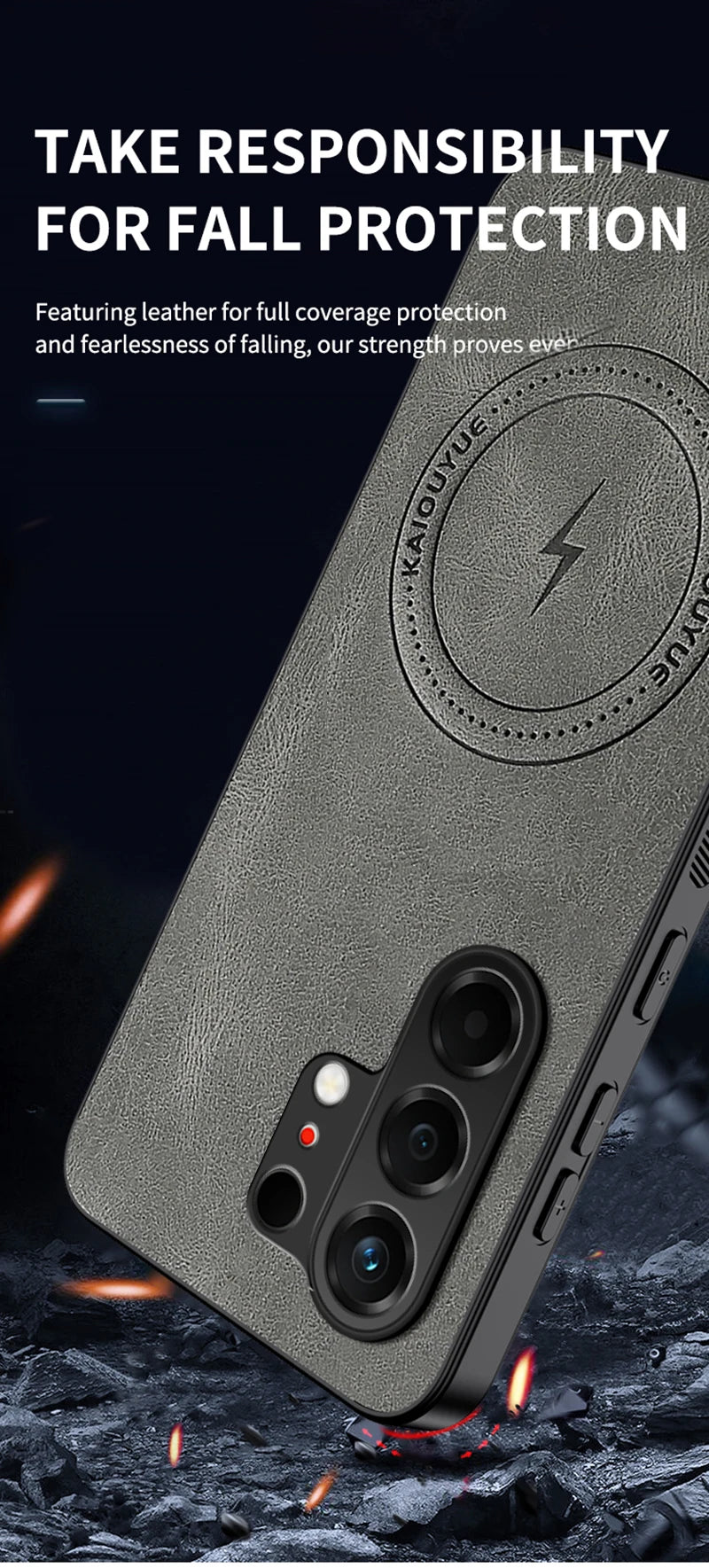 For Tecno Camon 50 4G Vintage Business Phone Case Cover Sheepskin Leather Magnetic Case Wireless Case for Tecno Camon 50 Pro 4G