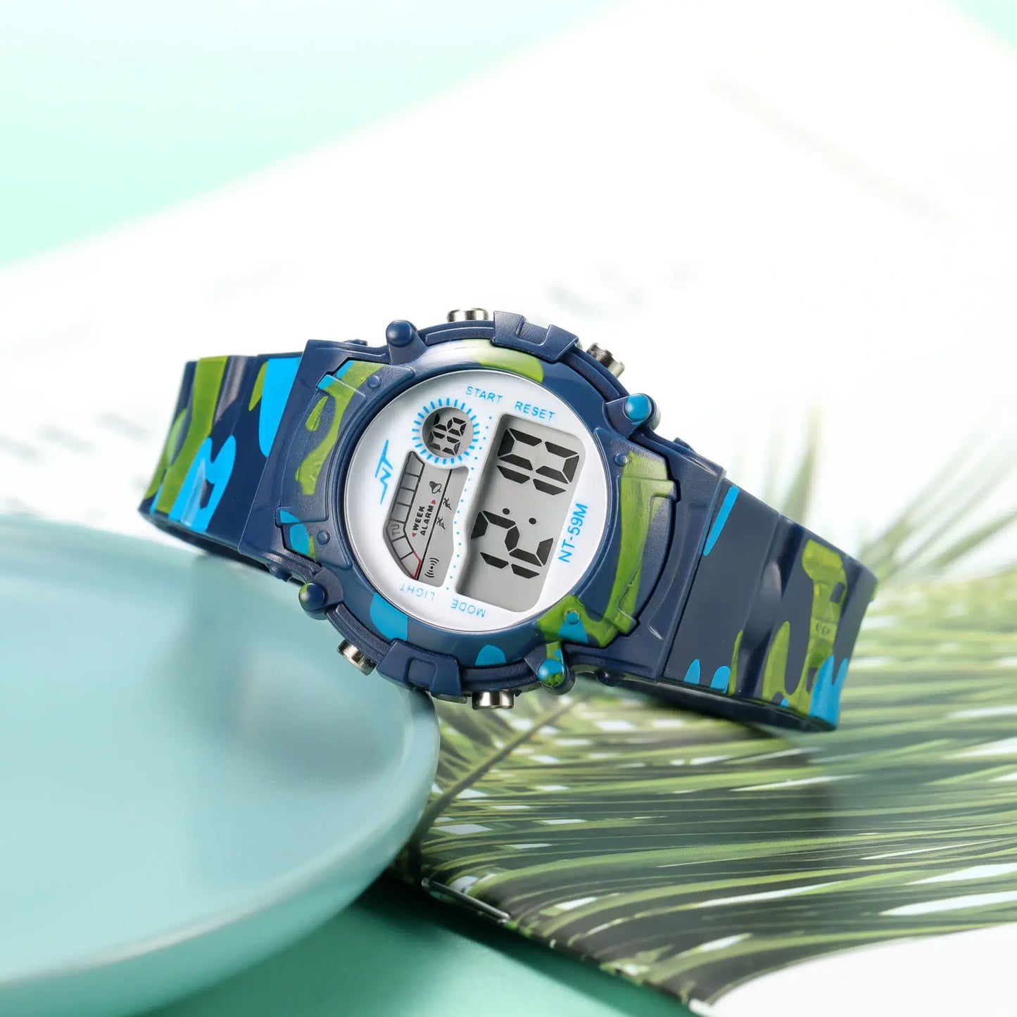 2023 New Boys Sports Military Kids Digital Watches Student Childrens Watch Fashion Luminous LED Alarm Camouflage Girls Clock