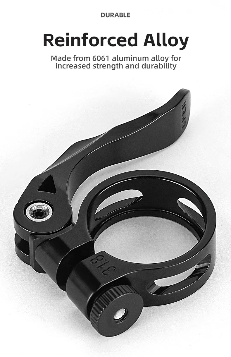 ROCKBROS Bicycle Seat Post Clamp Aluminum Alloy Installation Quick Release Cycling Seat Clamp Convenient Bike Parts Seatpost