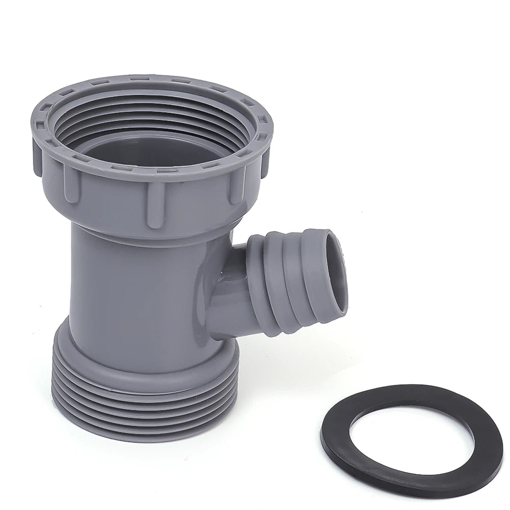 Kitchen Sink Drain Pipe Tee Adapter 45mm Internal Threads Y-Shaped Single Hole Overflow Sewer Branch Connector Thread Fittings