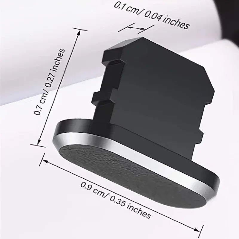 1pc Colorful Metal Anti Dust Charger Dock Plug Stopper Cap Cover Charging Port  for iPhone 14 13 12  11/Xs/R/8/7 SE Metal Plug