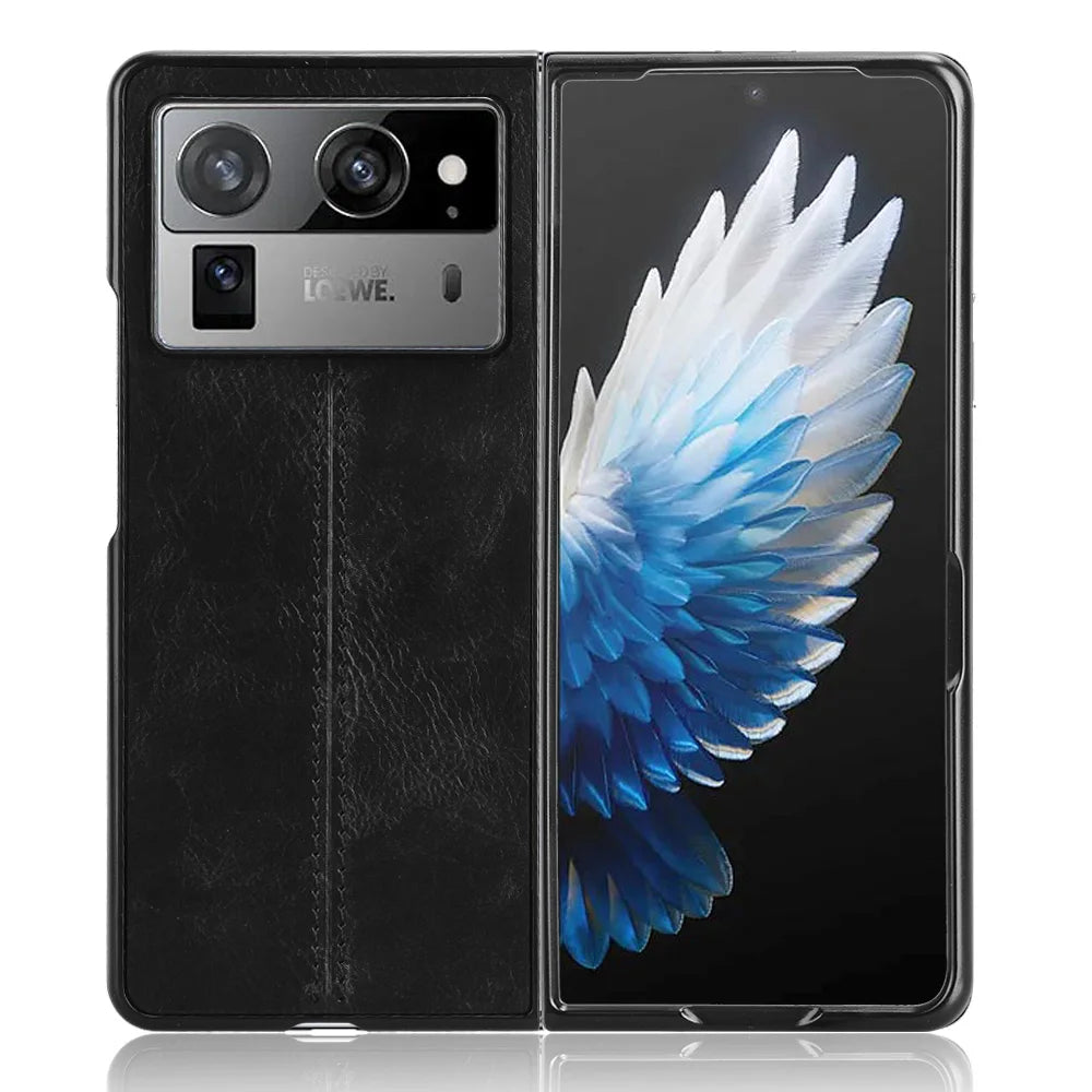 For Tecno Phantom V Fold 2 Case Luxury Leather Skin Texture Ultra Thin Slim Back Cover For Tecno Phantom V Fold2 Phone Cases