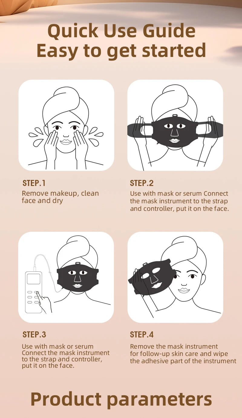 4 in 1 Red Led Light Therapy Infrared Flexible Soft Mask Silicone 4 Color Led Therapy Anti Aging Advanced Photon Mask IPX7 New