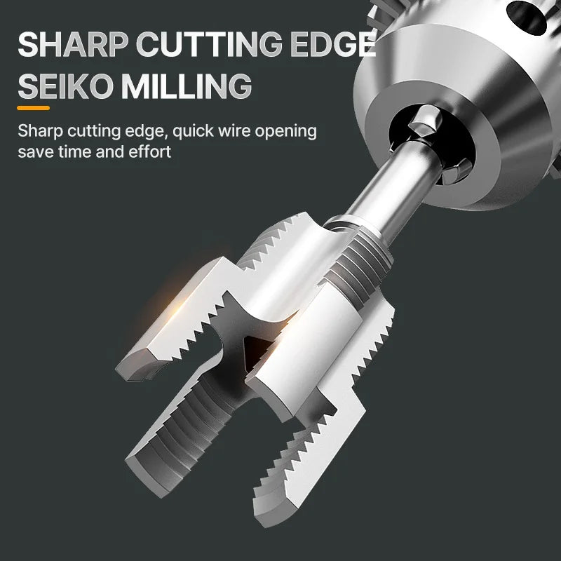 HUHAO PPR/PVC Water Pipe Thread Opener Hand Tools Internal Thread External Thread Integrated Tapping Tool Thread Drill Bit