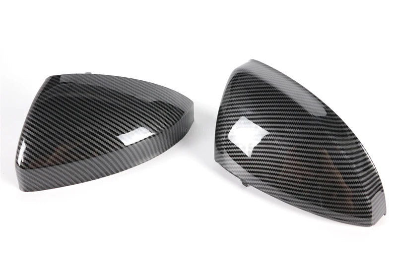 Carbon Fiber Glossy Black Replacement Rearview Side Mirror Cover Cap For Audi TT TTS RS TTRS MK3 8S 15-23 R8 2016-23 Replacement