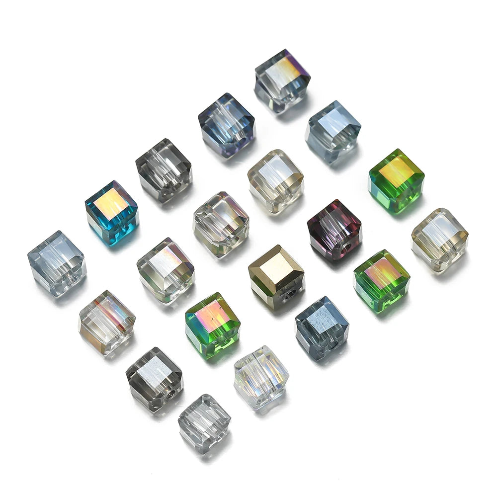 10pcs/Lot 6mm Crystal Square Bead Faceted Exquisite Beads for Jewelry Making DIY Charms Bracelet Necklace Accessories