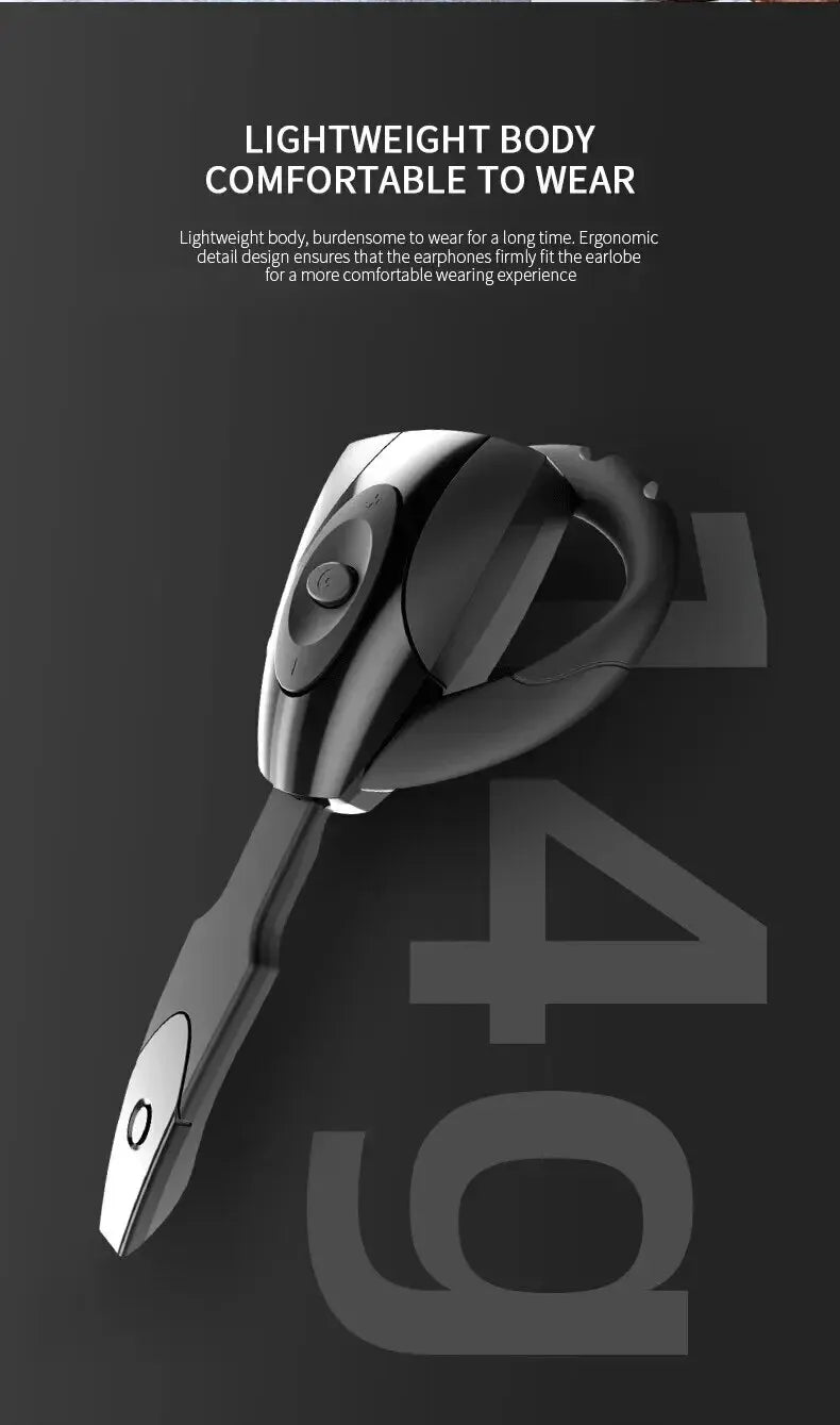 Bluetooth 5.0 Ear for PS3 Bluetooth Headset Wireless Handsfree Single Ear Hook Earphone Button Silica Gel Headphone with Mic