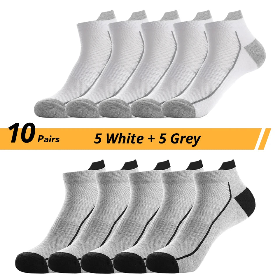 HSS 10Pairs Men‘s Socks Cotton Casual Business Middle Black Breathable Male Crew Socks Summer Winter Dress Gifts Socks Size38-45