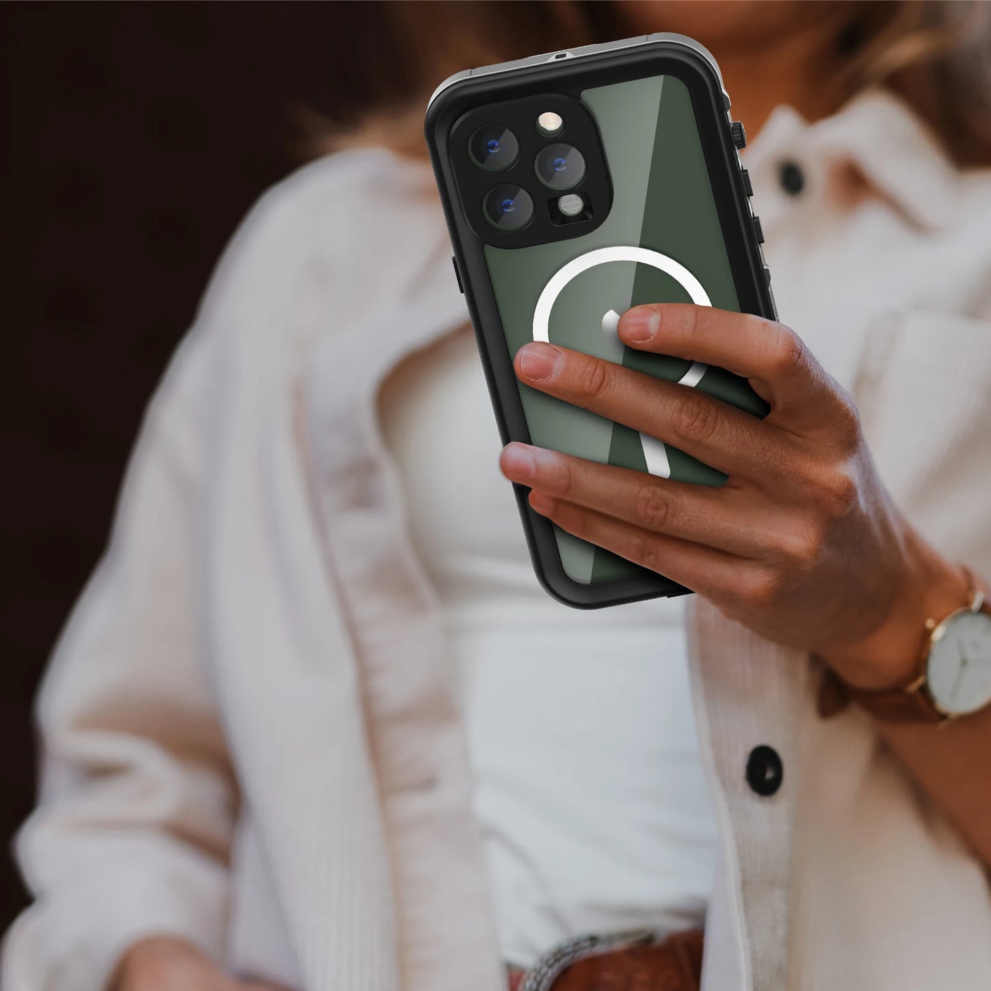 Magnetic Charging IP68 Waterproof Case For Apple iPhone 16 15 14 13 Pro Max Plus Drop proof Cover Diving Swim outdoor sport