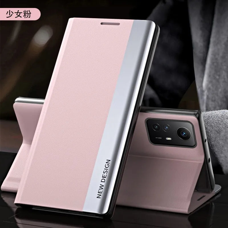 Flip Case For Xiaomi 15T Mi 14T Pro 14 T Mi14T 13T Redmi 15C 14C 13C Side Window Shockproof Luxury Litchi PU Leather Stand Cover