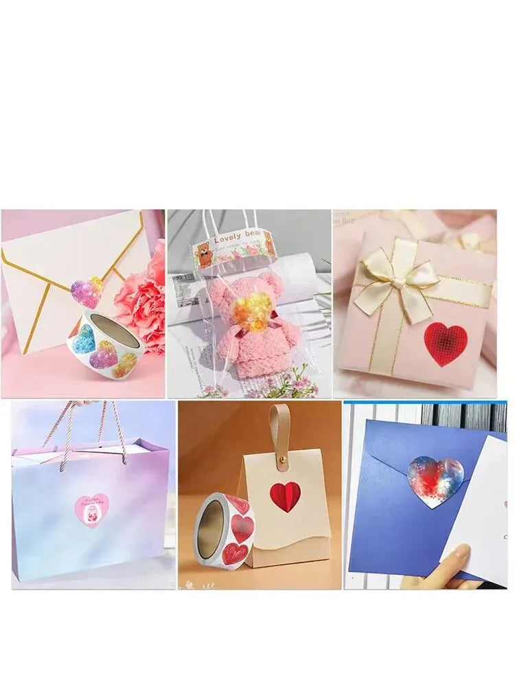 500 Stickers Per Roll Decorative Brochure Stickers with Cute Cartoon Animal Expressions Birthday Gifts Christmas Decorations