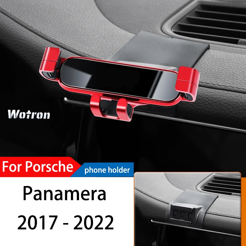 Car Phone Holder For Porsche Panamera 2010-2022 GPS Special Gravity Navigation Mobile Bracket 360 Degree Rotating Stand