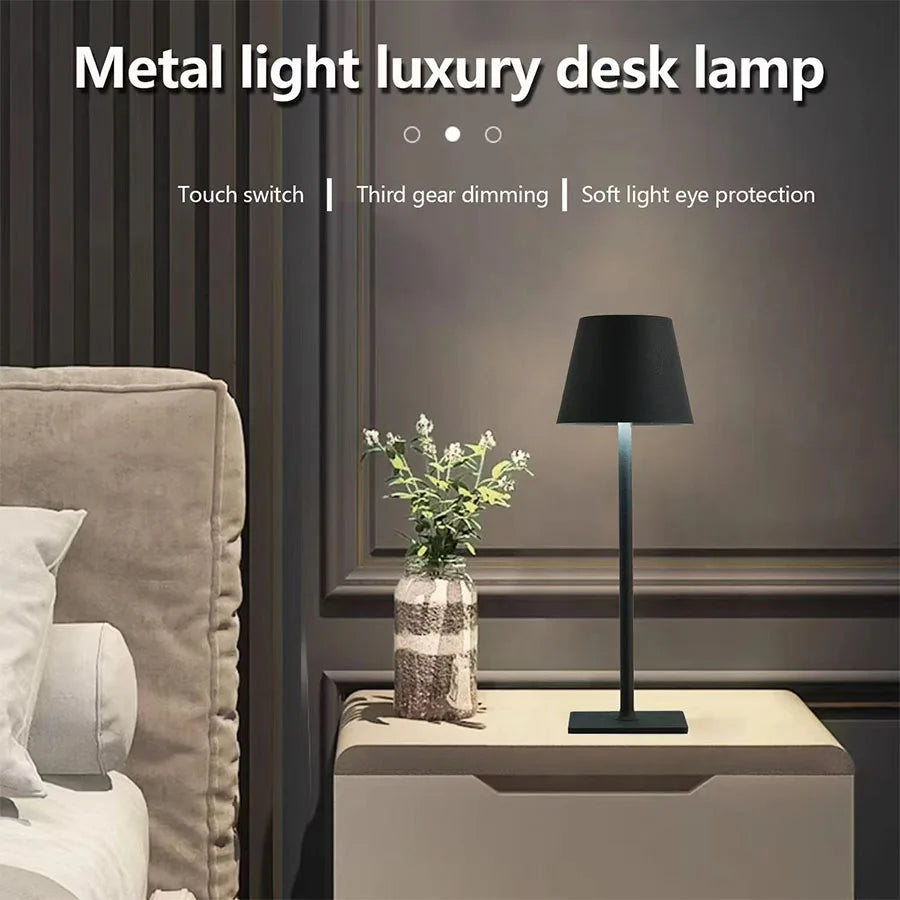 Touch Control 1800mAH high-capacity battery LED Desk Lamp - 3 Color Modes, Dimmable, USB Plug in, Eye-Caring Study/Bedside Light